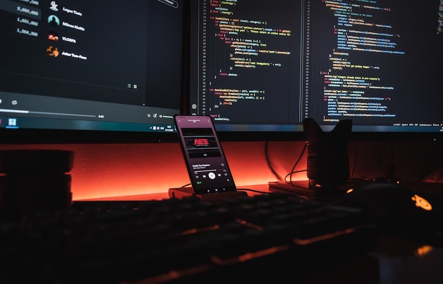 Source code on a dark editor, representing the Sotto .NET voice platform