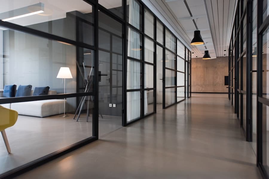 A dim, premium engineering workspace lit by screen glow